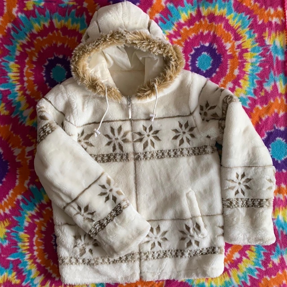 Vintage Reversible Faux Fur Parka